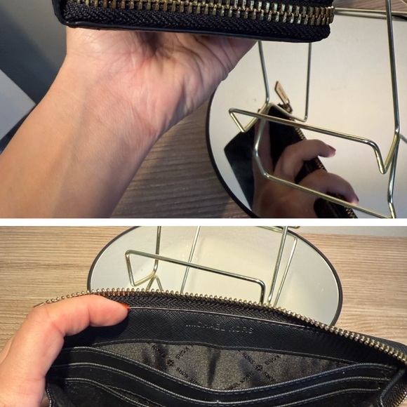 Michael Kors Black Leather continental long Wallet. - Picture 4 of 5